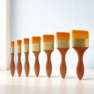 Wash Brushes in Alluminum Ferrule Orange Handle