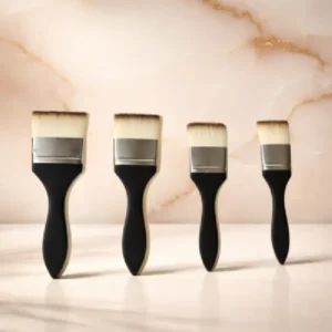 Wash Brushes in Alluminum Ferrule Black Matt Handle