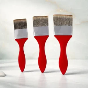 Wash Brushes in Alluminum Ferrule Red Handle