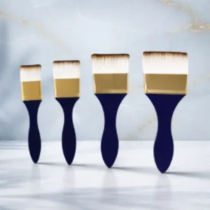 Wash Brushes in Alluminum Ferrule Blue Handle