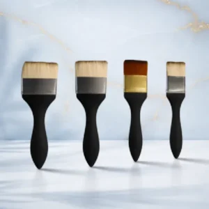 Wash Brushes in Alluminum Ferrule Black Matt Handle