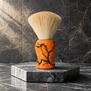 Orange Wooden Handle Shaving Brush